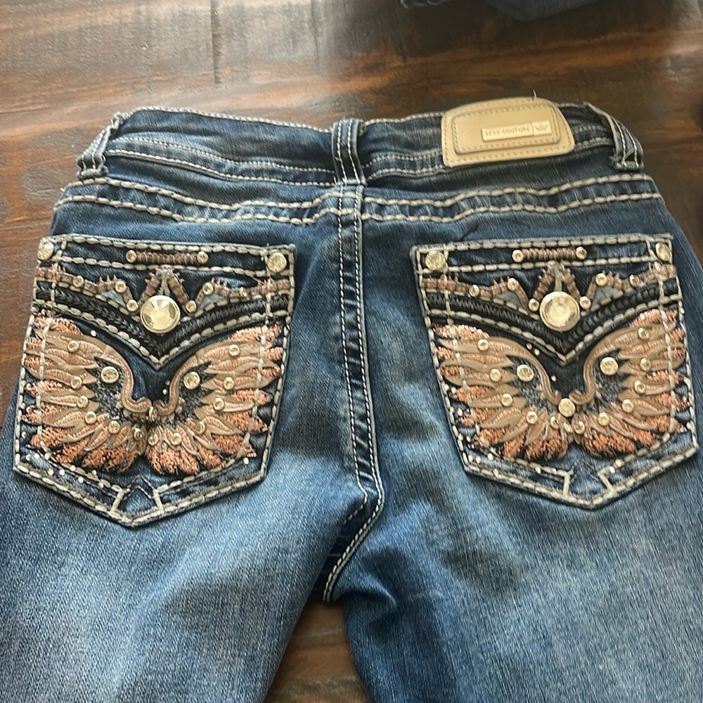 boot cut rhinestone jeans